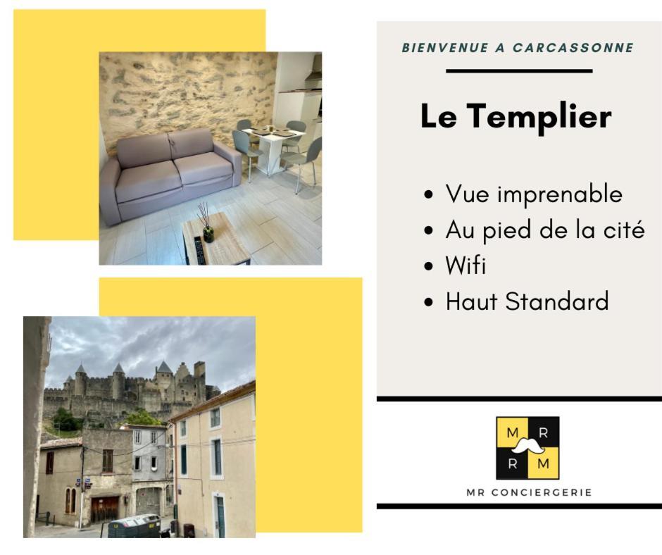 Le Templier Vue Cite Pied Cite Medievale Neuf Carcassonne Ngoại thất bức ảnh